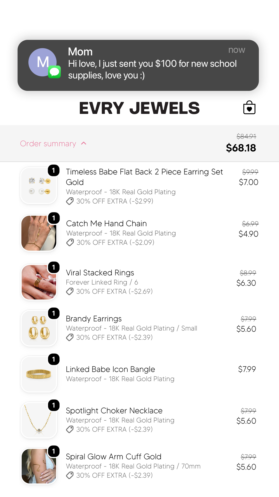 evryjewels Facebook ad