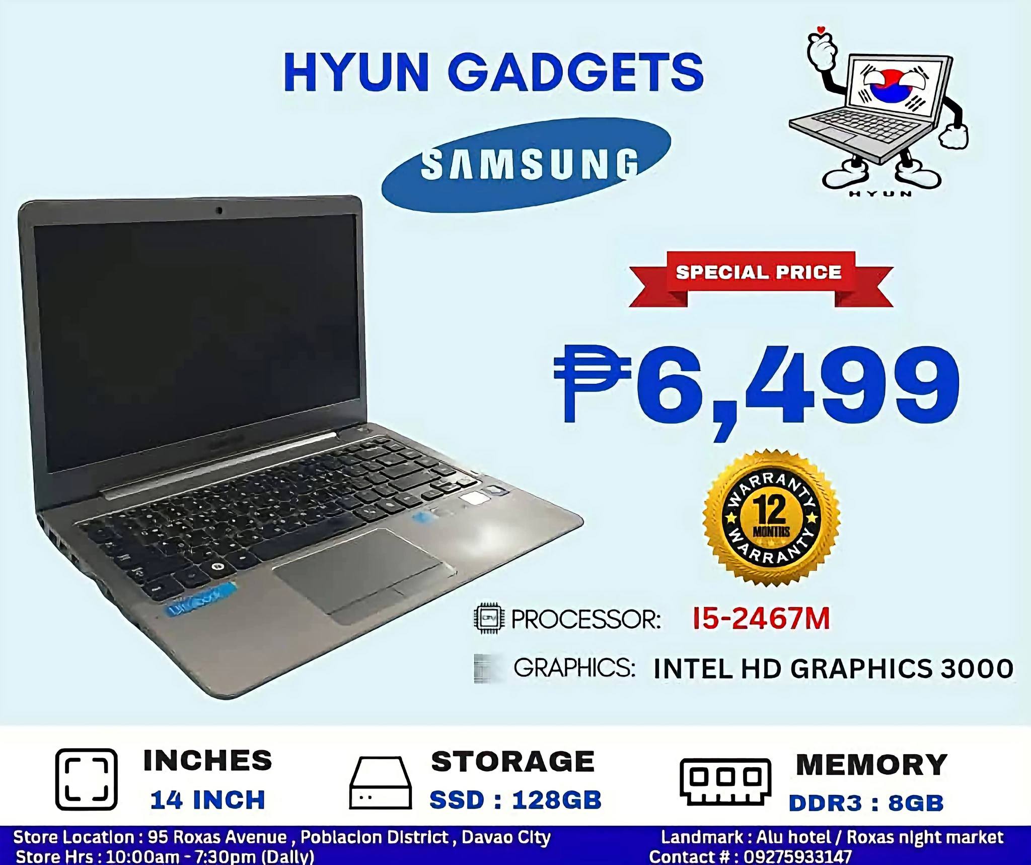Hyun Gadgets Davao Laptop Facebook ad: DAVAOEÑOS