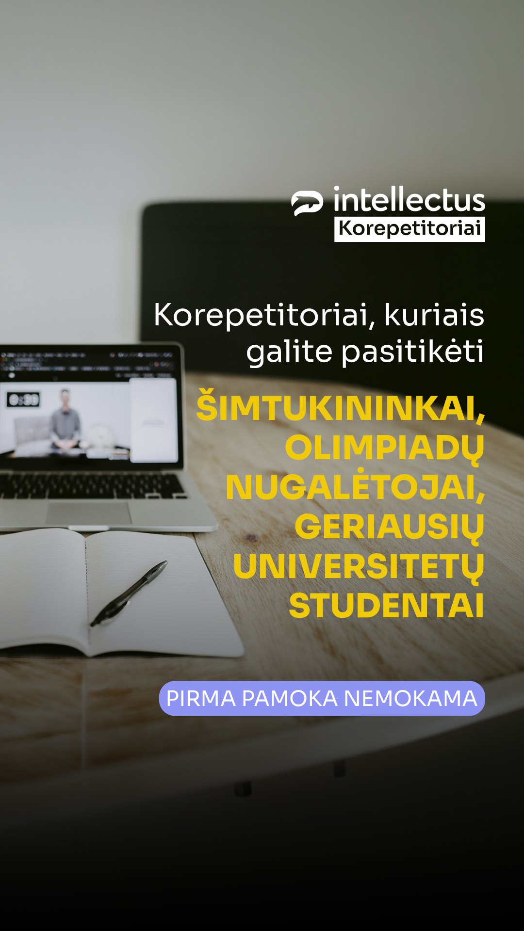 Intellectus korepetitoriai Facebook ad: Daugiau aiškumo mokantis