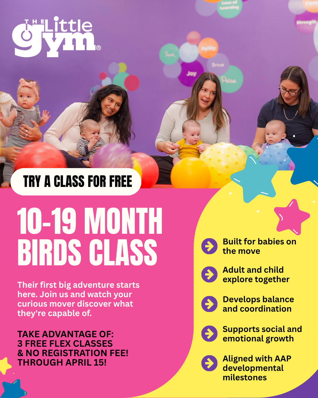 The Little Gym of Rock Hill Facebook ad: Free Trial Birds Class
