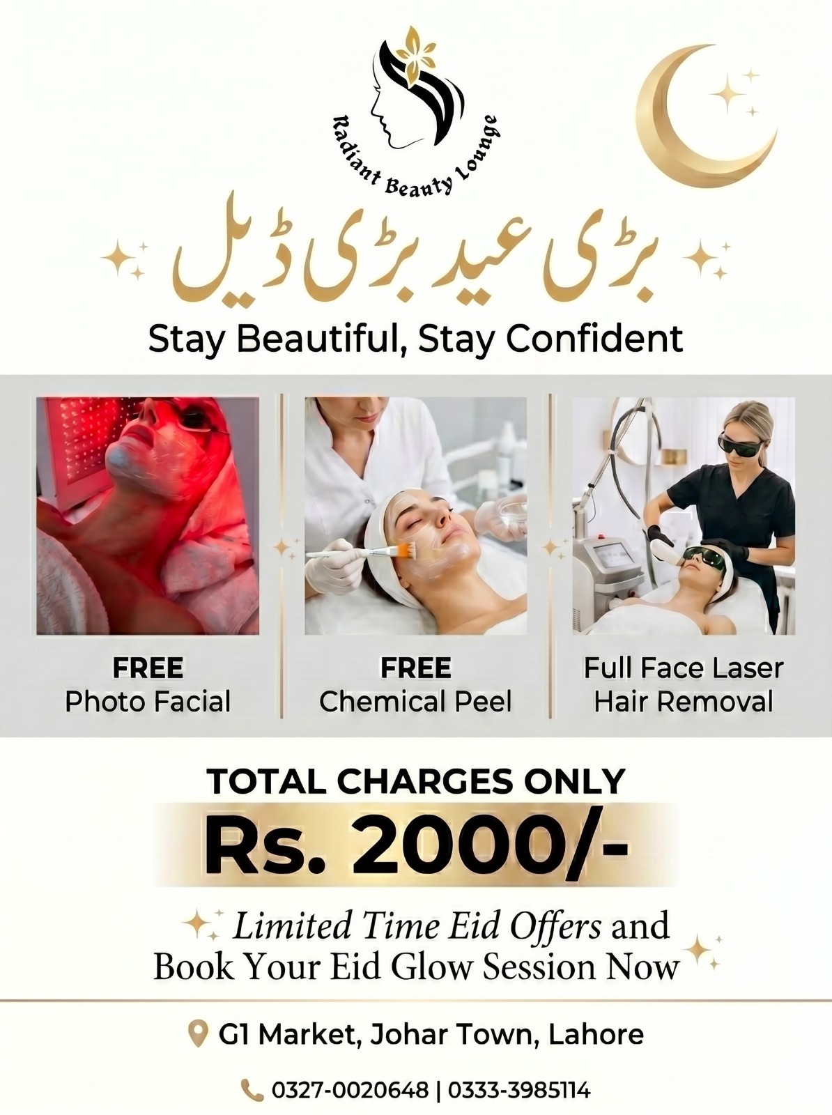 Radiant Beauty Lounge Facebook ad