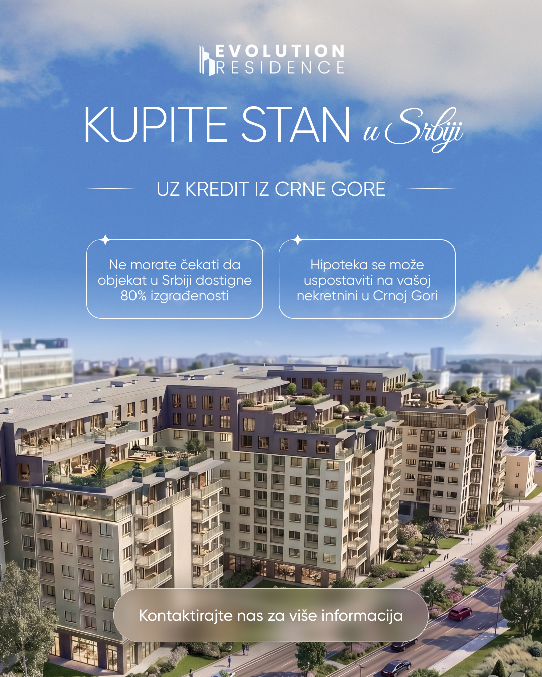 Evolution Residence Facebook ad: VAŽNA VEST ZA KUPCE IZ CRNE GORE KOJI…