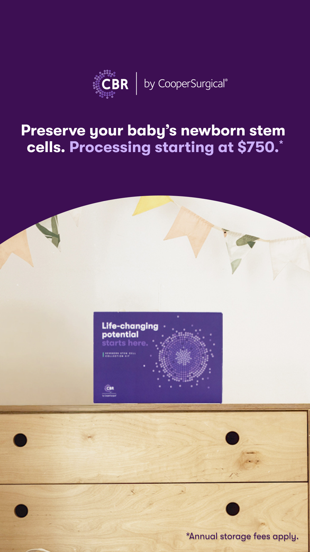 Cord Blood Registry Facebook ad