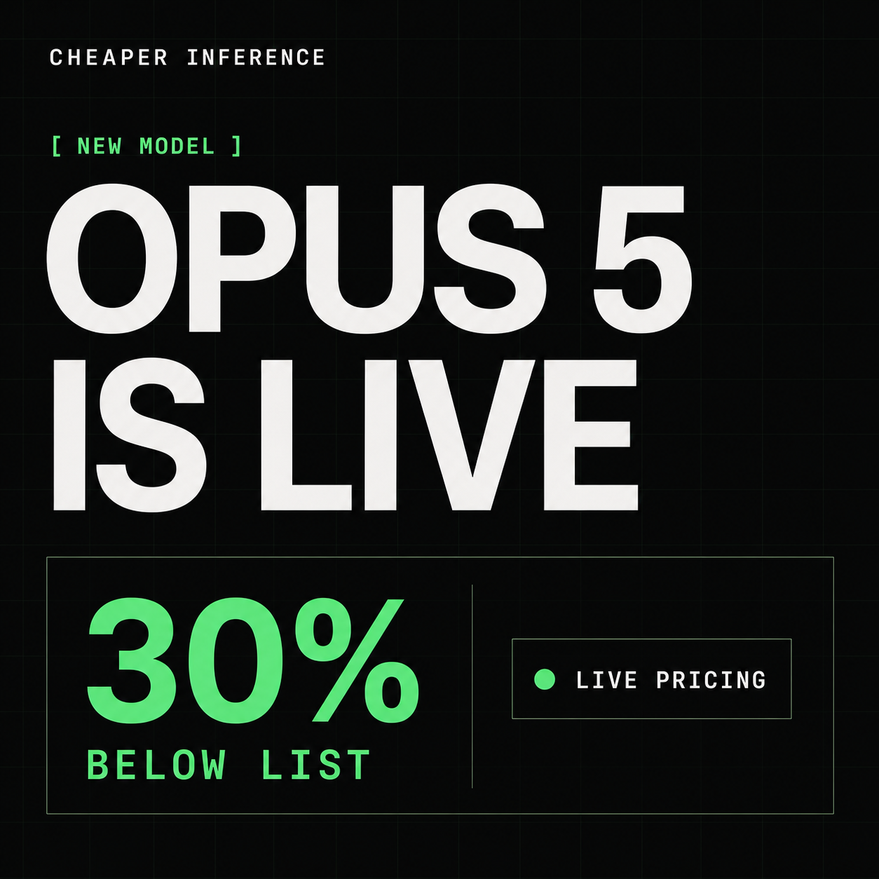 Cheaper Inference Facebook ad: Save 30% on AI API