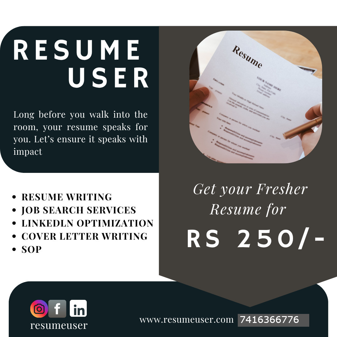 Resume User Facebook ad: Get hired faster with our professionally crafted…