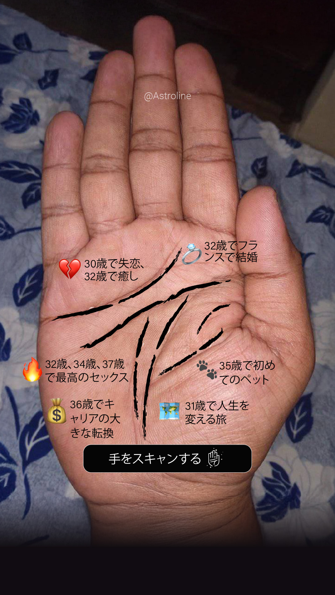 Palm reading insights Facebook ad