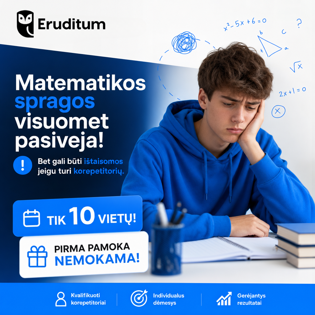 Eruditum Facebook ad: Pirma pamoka nemokamai!