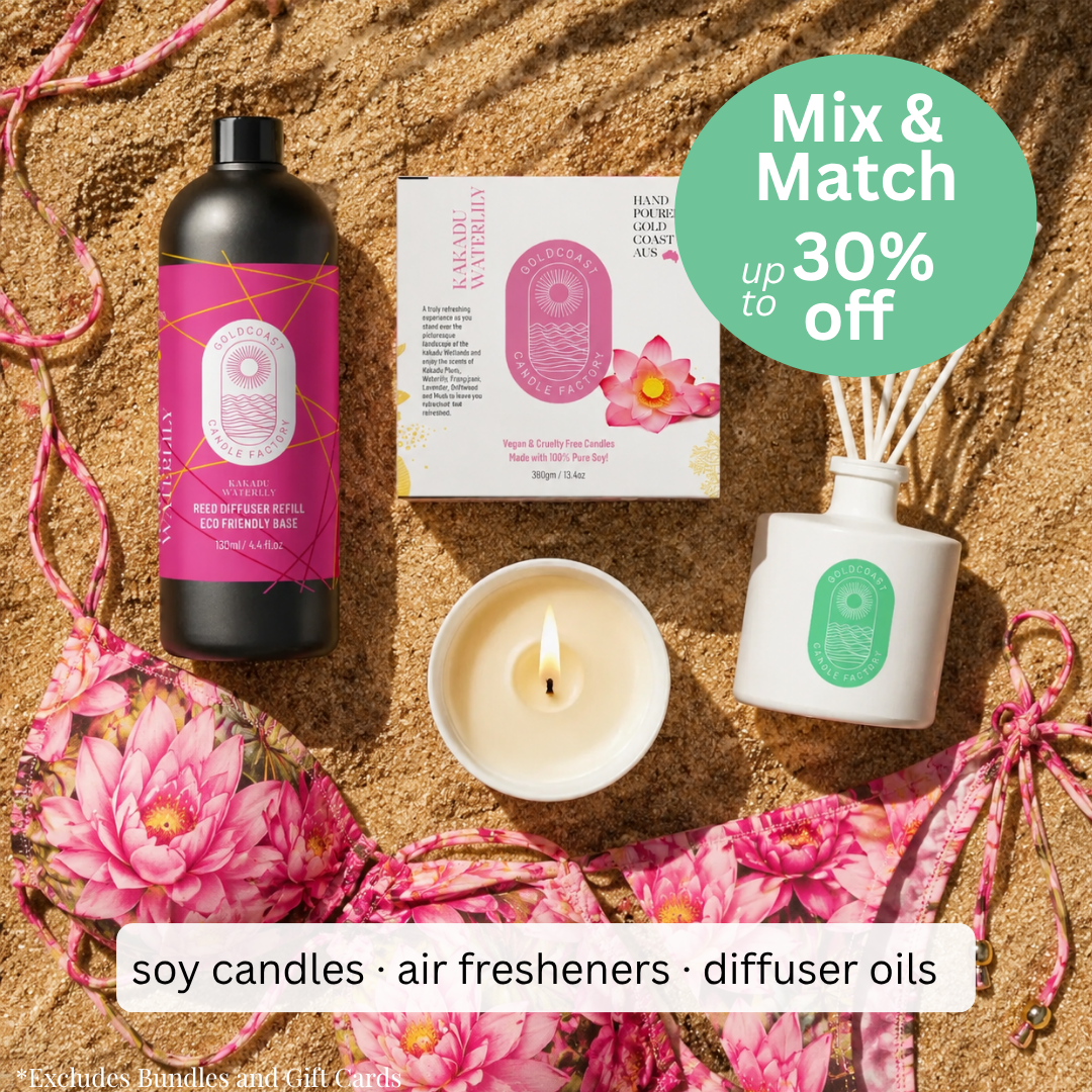 Gold Coast Candle Factory Facebook ad: Save Up To 30%