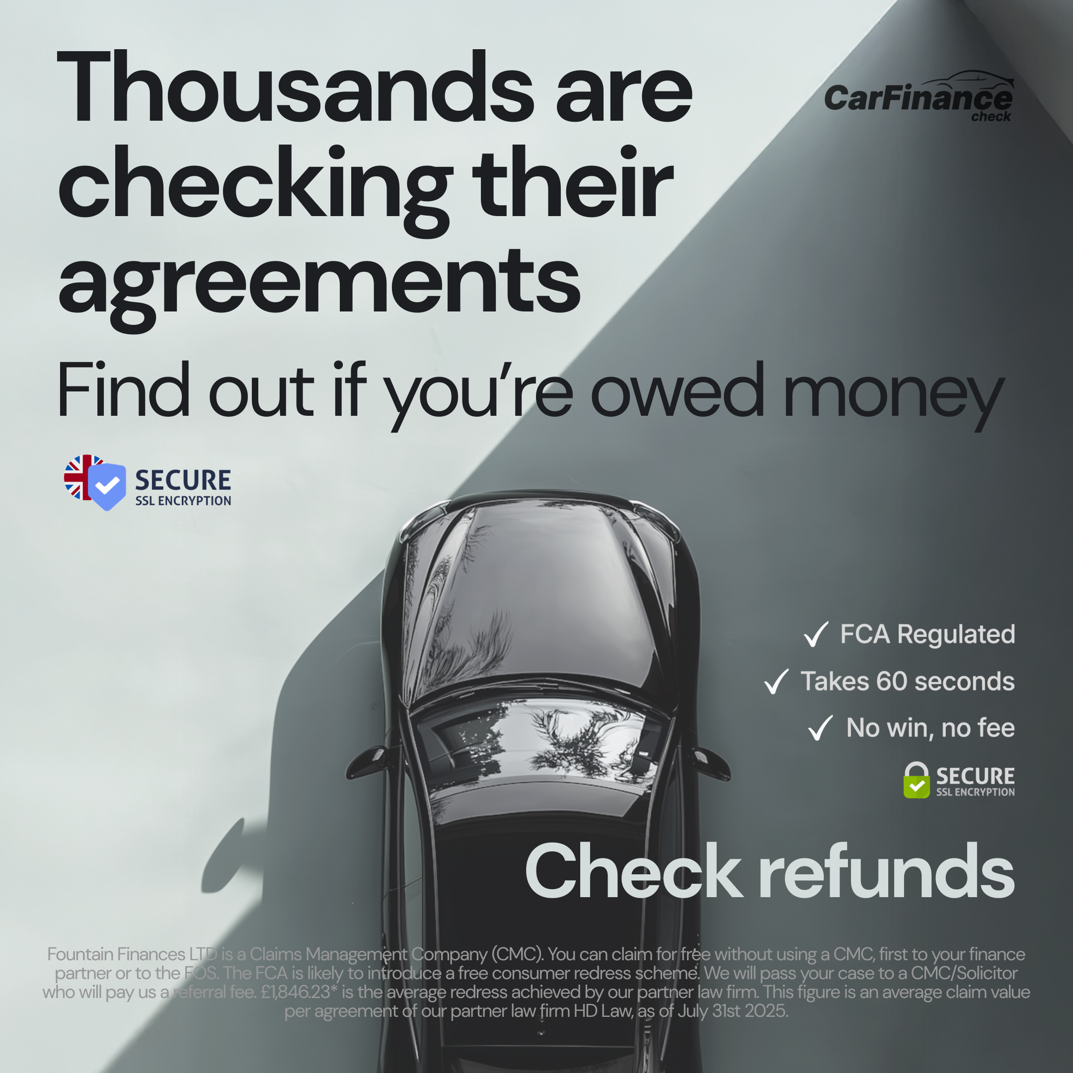 CarFinance Check Facebook ad from Mar 20, 2026