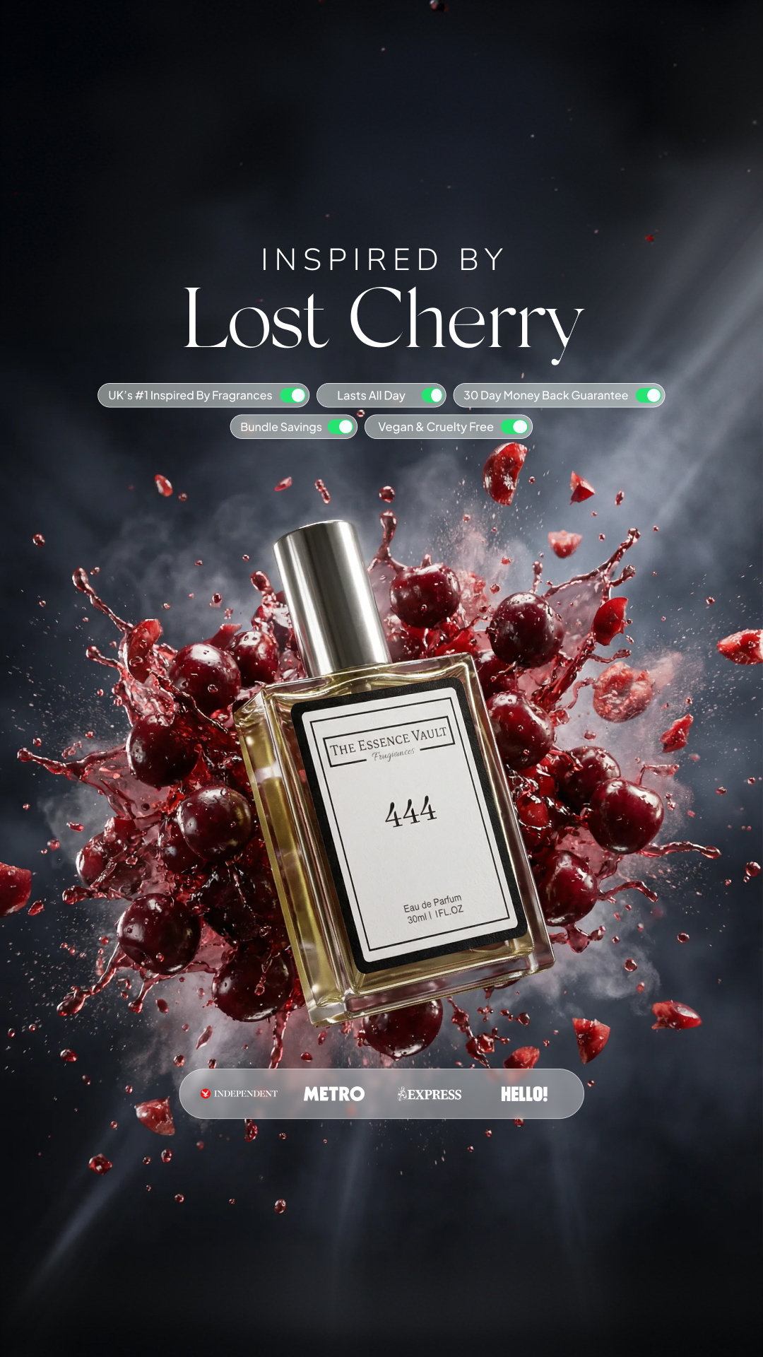 The Essence Vault Facebook ad from Dec 29, 2025