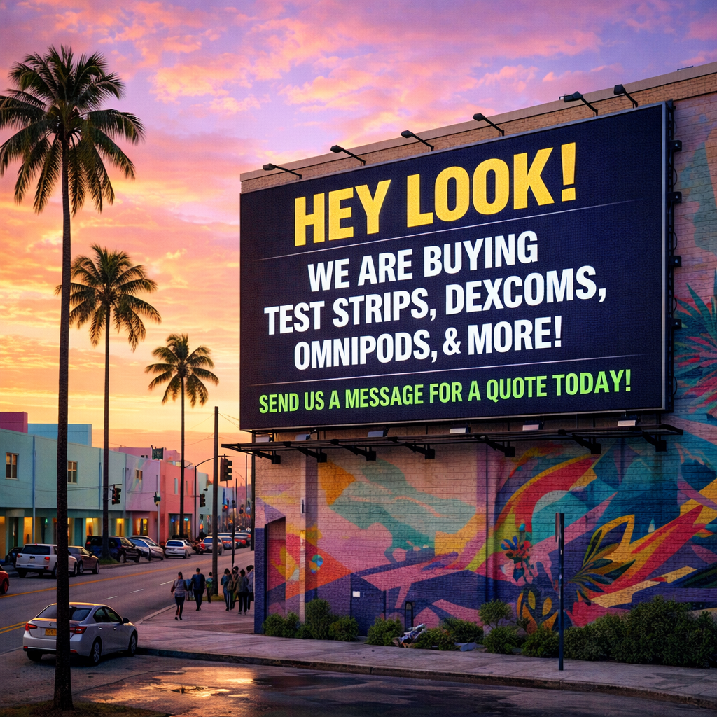 Mylestone Solutions Facebook ad: Sell Your Diabetic Supplies Today!