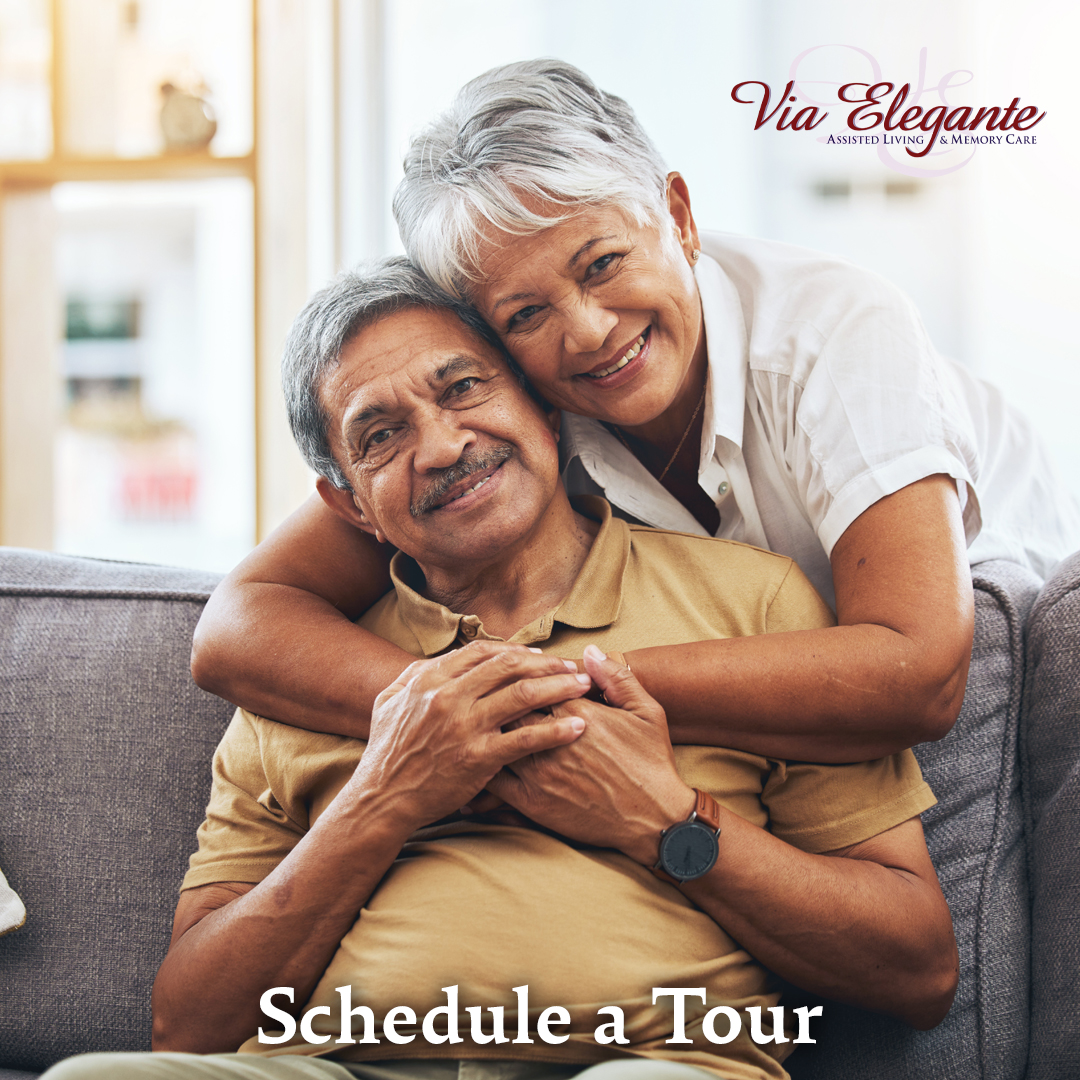 Via Elegante Facebook ad: Experience compassionate, luxury living at **Via Elegante…
