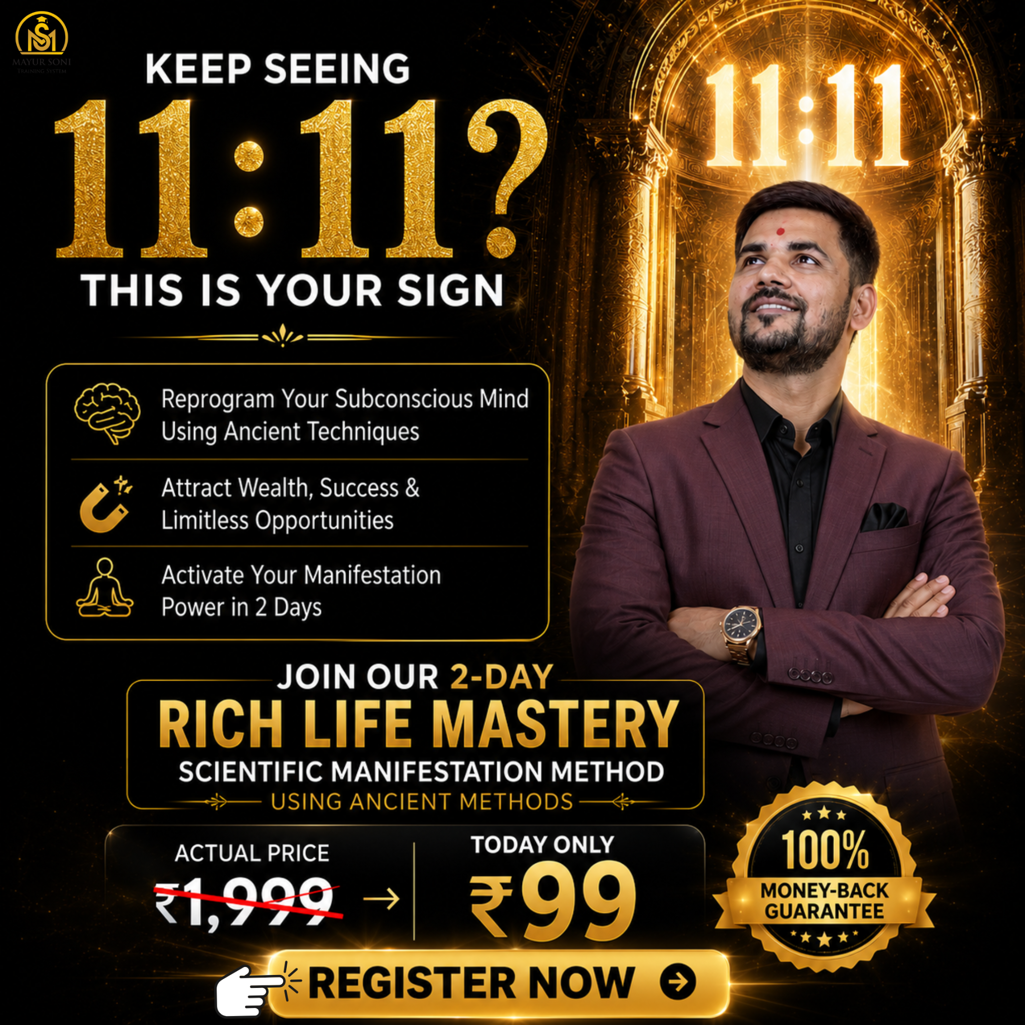 Manifest with Mayur Facebook ad