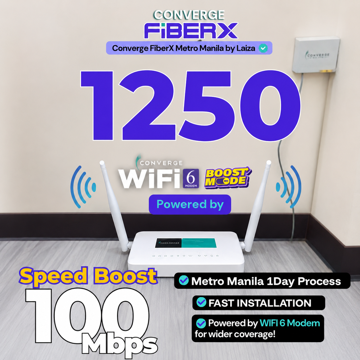 Converge FiberX Metro Manila by Laiza Facebook ad