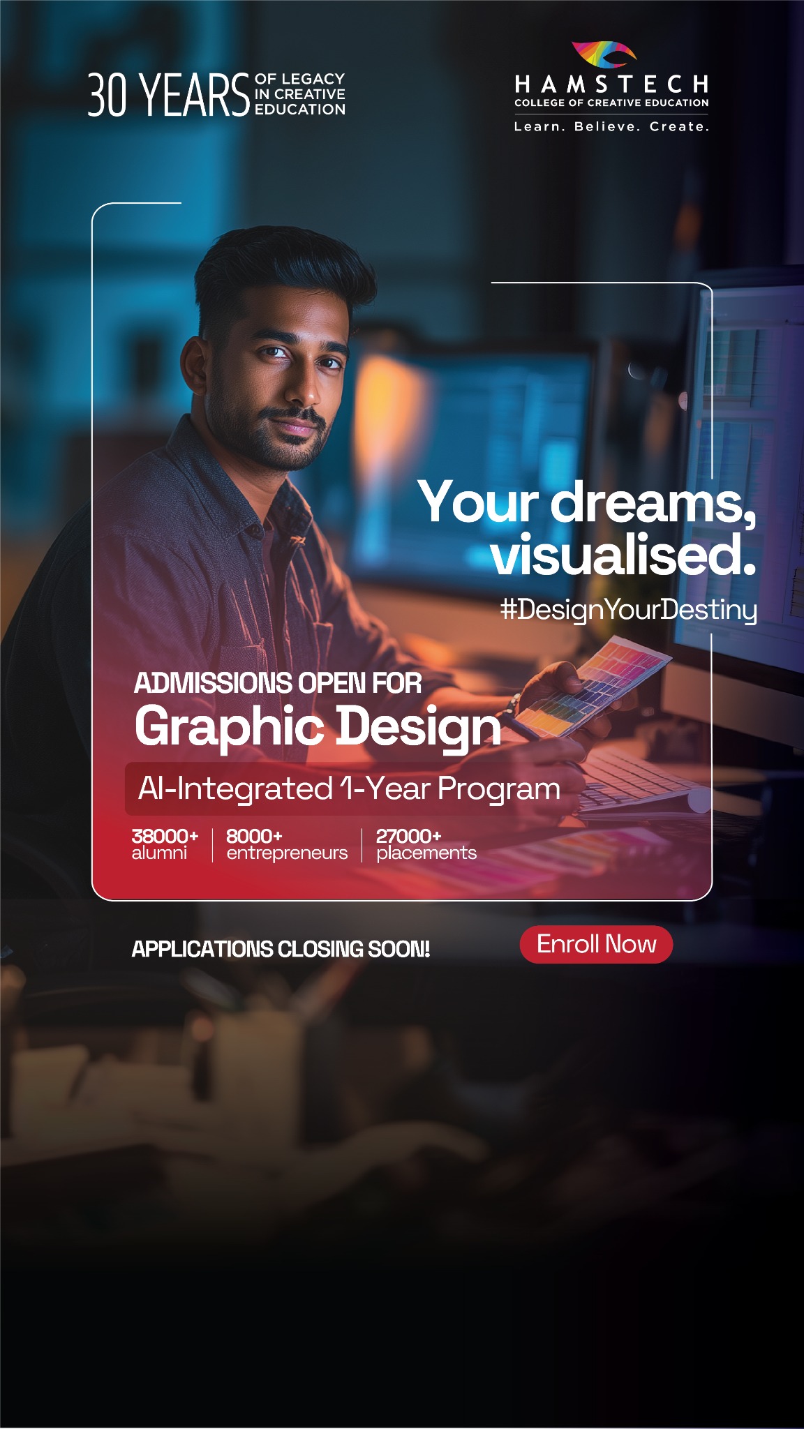 Hamstech College of Creative Education Facebook ad