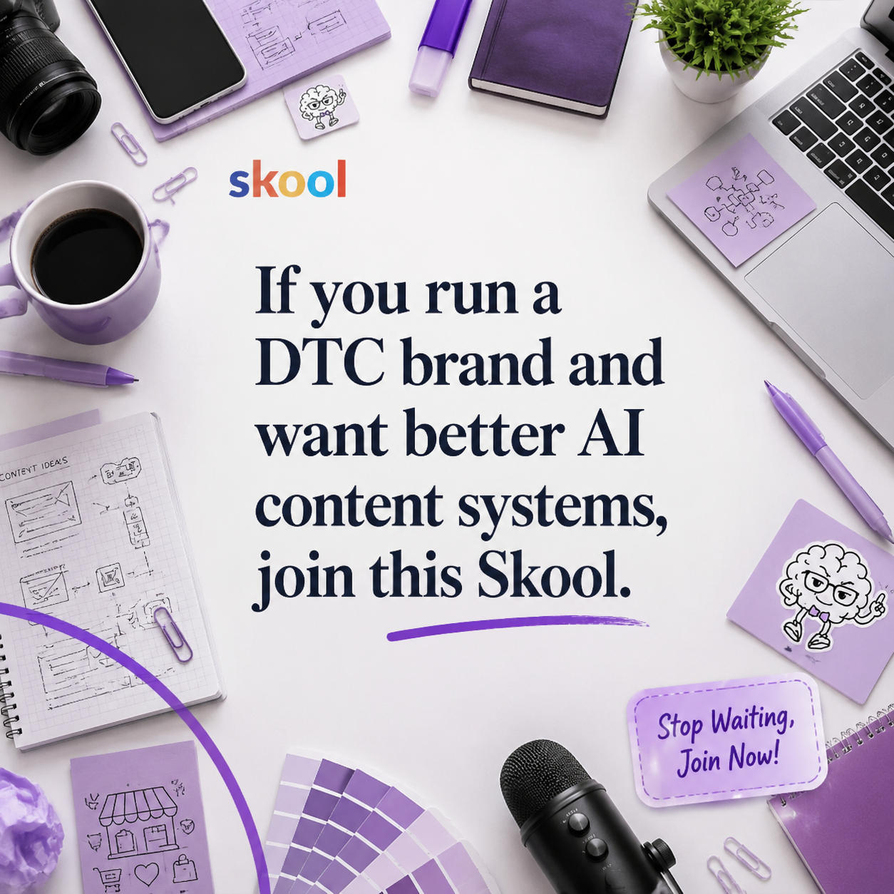 Skool Facebook ad