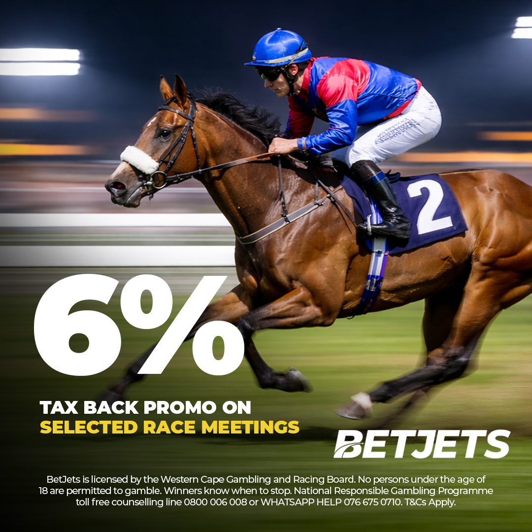 BetJets Facebook ad: 6% Back on Horse Racing