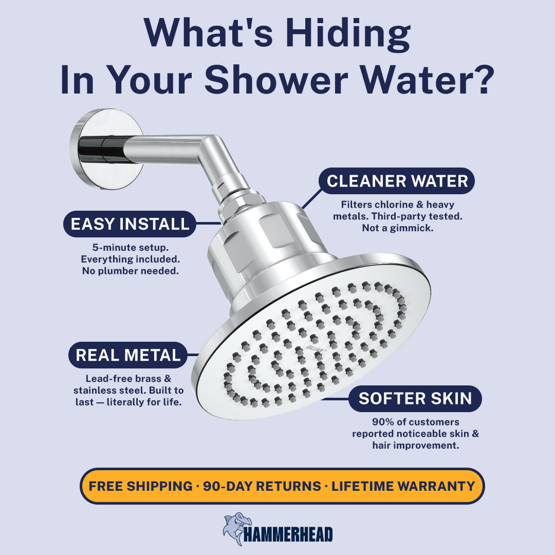 HammerHead A Shower Head Store Brand Facebook ad: Purify Your Shower Water With Gillian
