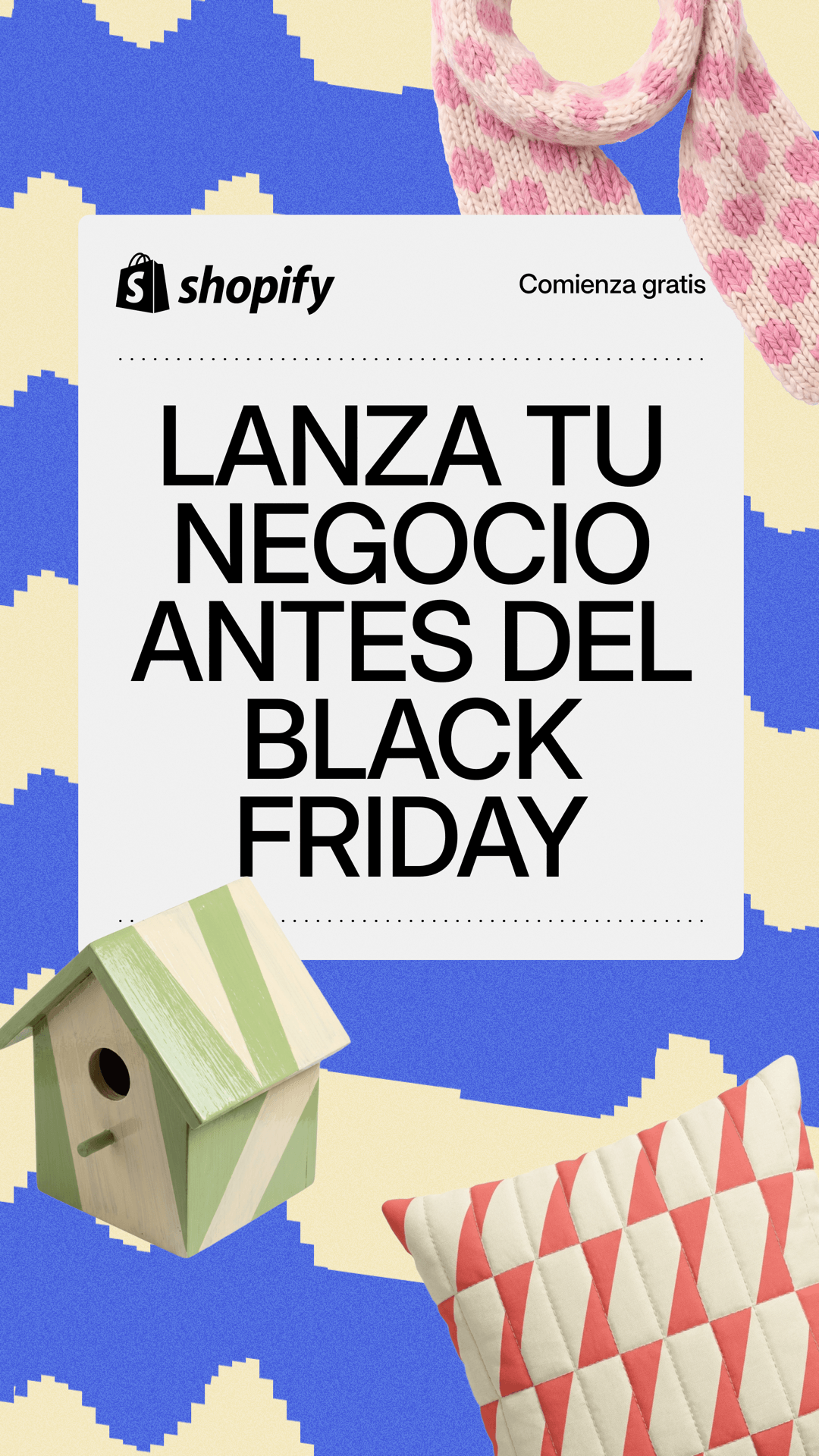 Shopify Facebook ad: Lanza tu negocio antes de las fiestas