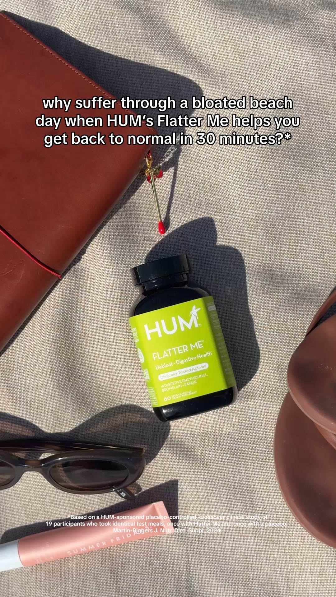 HUM Nutrition Facebook ad: Eat what you love. Skip the bloat.