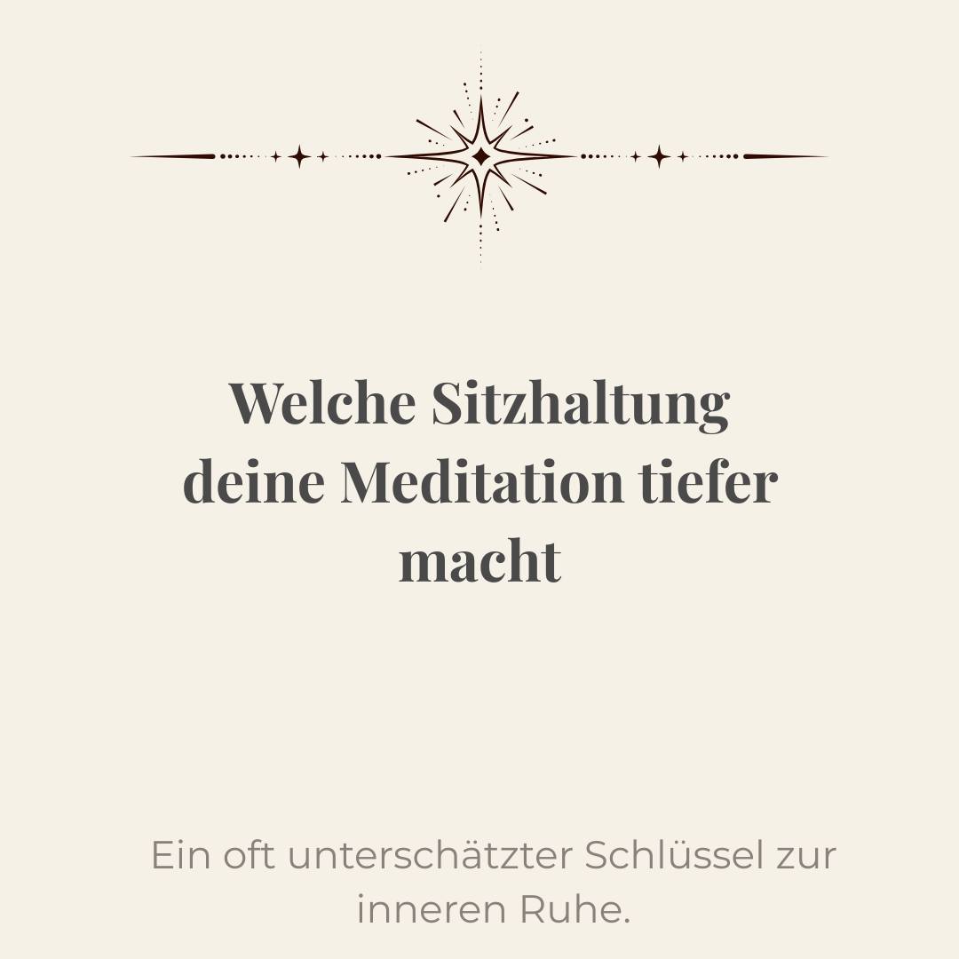 Reiki für Körper & Seele - mit Annick Facebook ad: Die richtige Sitzhaltung macht Meditation viel leichter und…