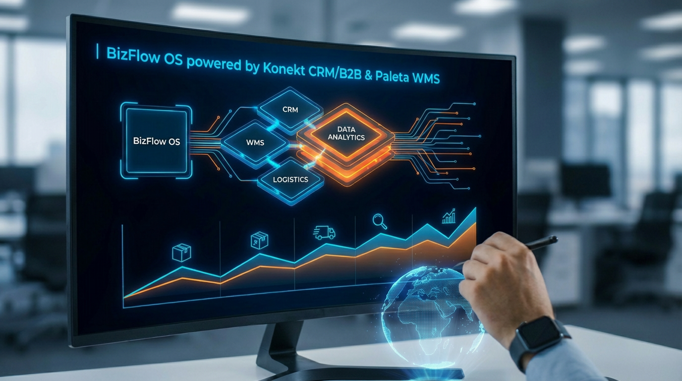 KONEKT DOO SRBIJA Facebook ad: BizFlow OS | Poslovna platforma za CRM, WMS i logistiku