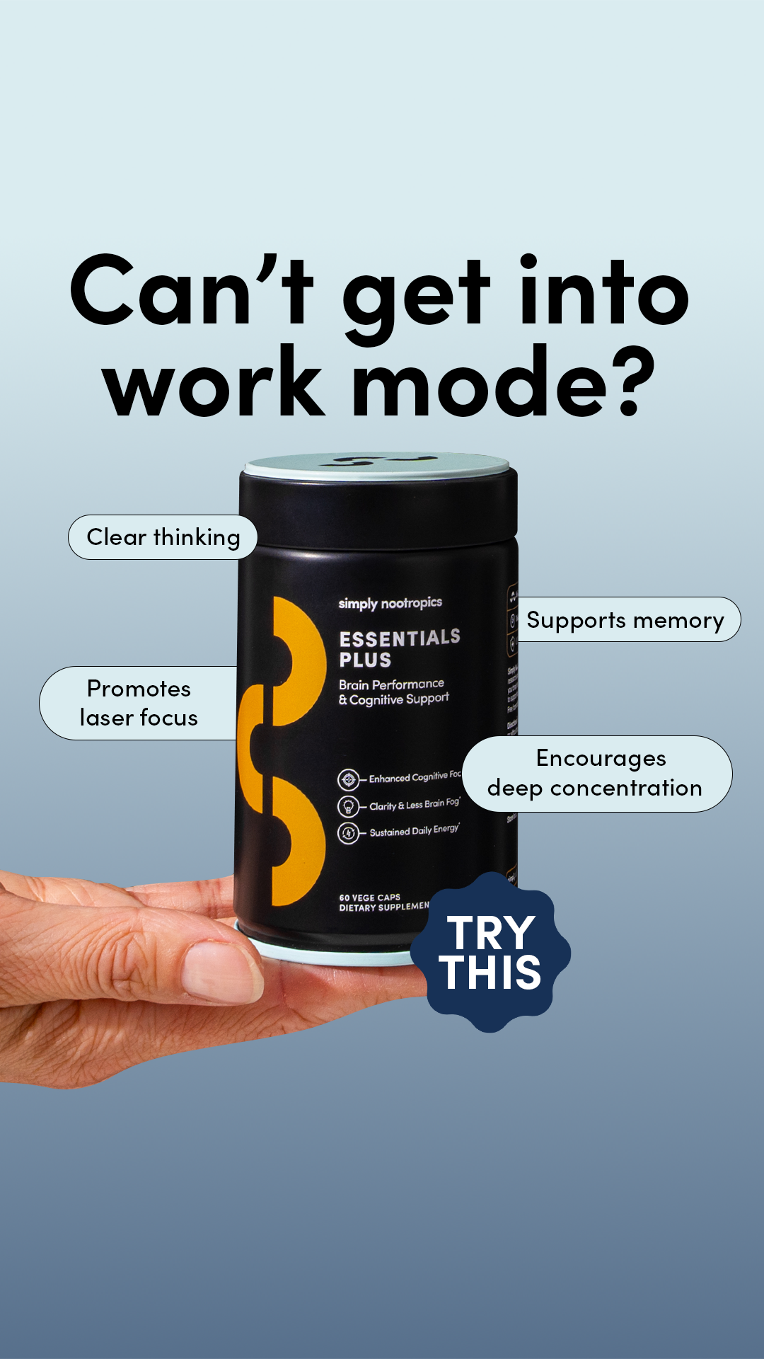 Simply Nootropics Facebook ad