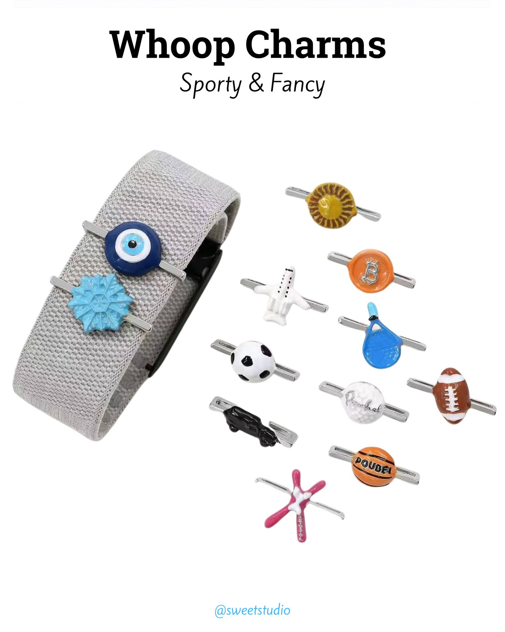 Sweet Studio Facebook ad: Personalize your Whoop band with our all-new premium…