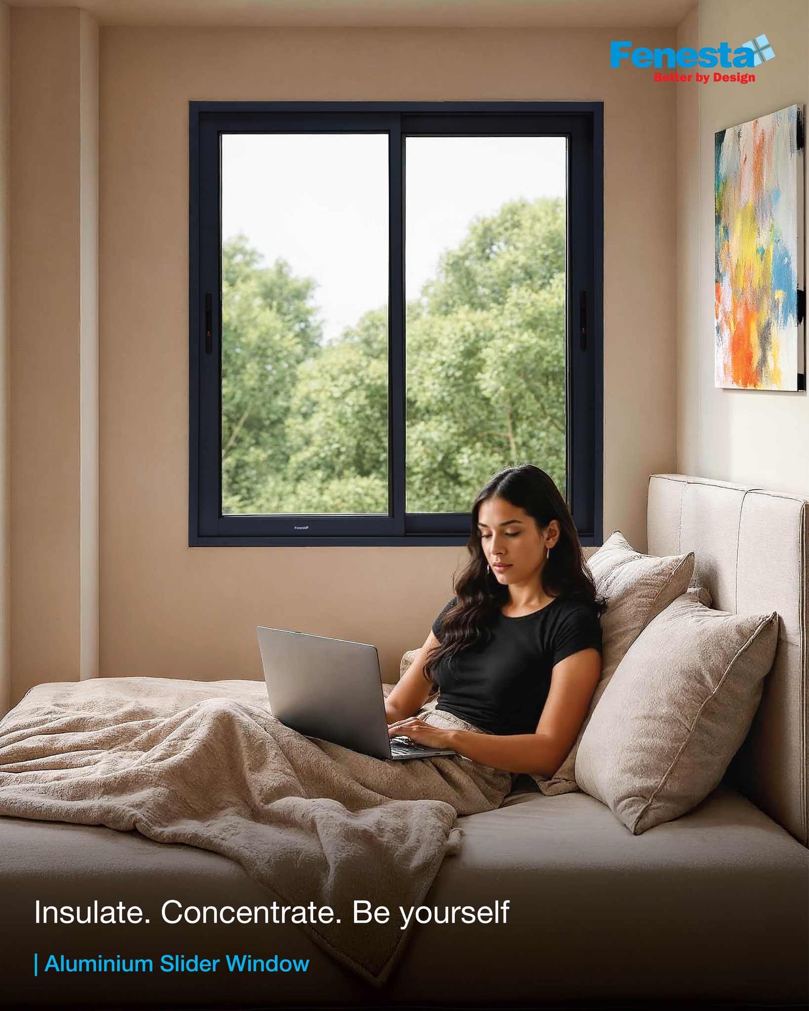 Fenesta Windows Facebook ad: Enjoy quiet moments on your terms.