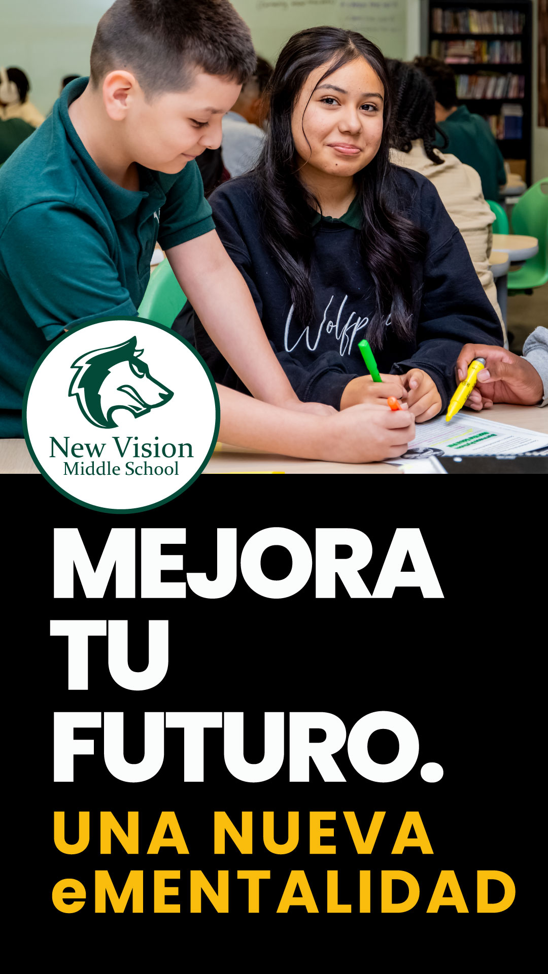 New Vision Middle School Facebook ad from Jun 23, 2026