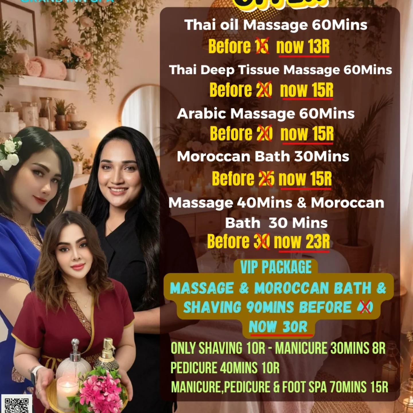 Grand Inn Spa Facebook ad: Whether you're looking to escape the hustle or…