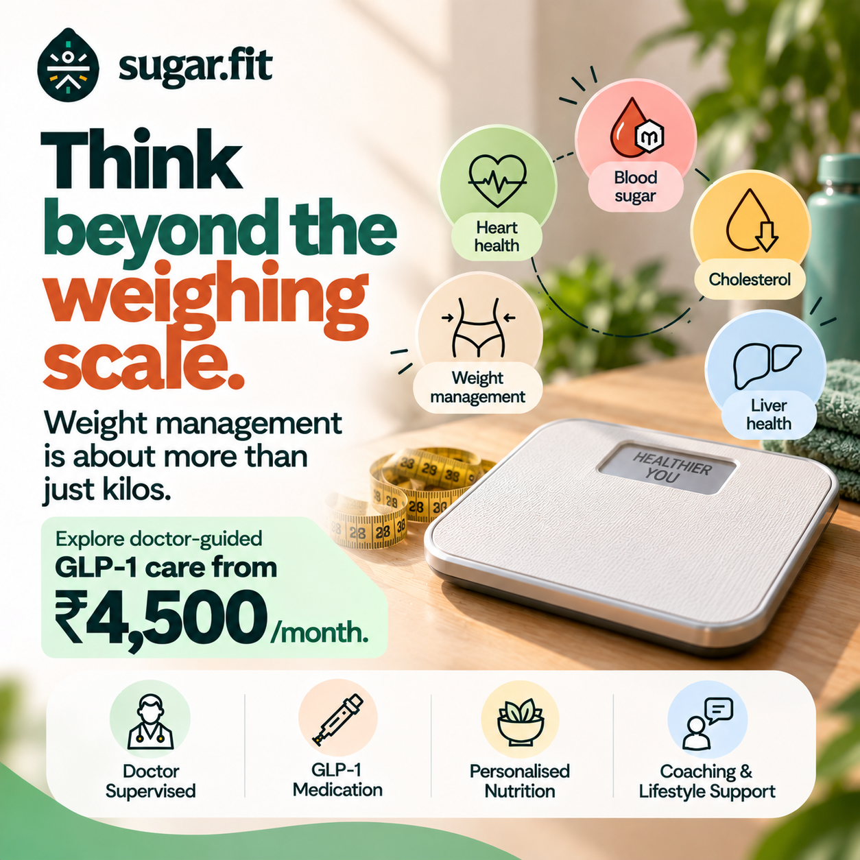 GLP Program By Sugar.Fit Facebook ad: Start your Weight Loss Journey