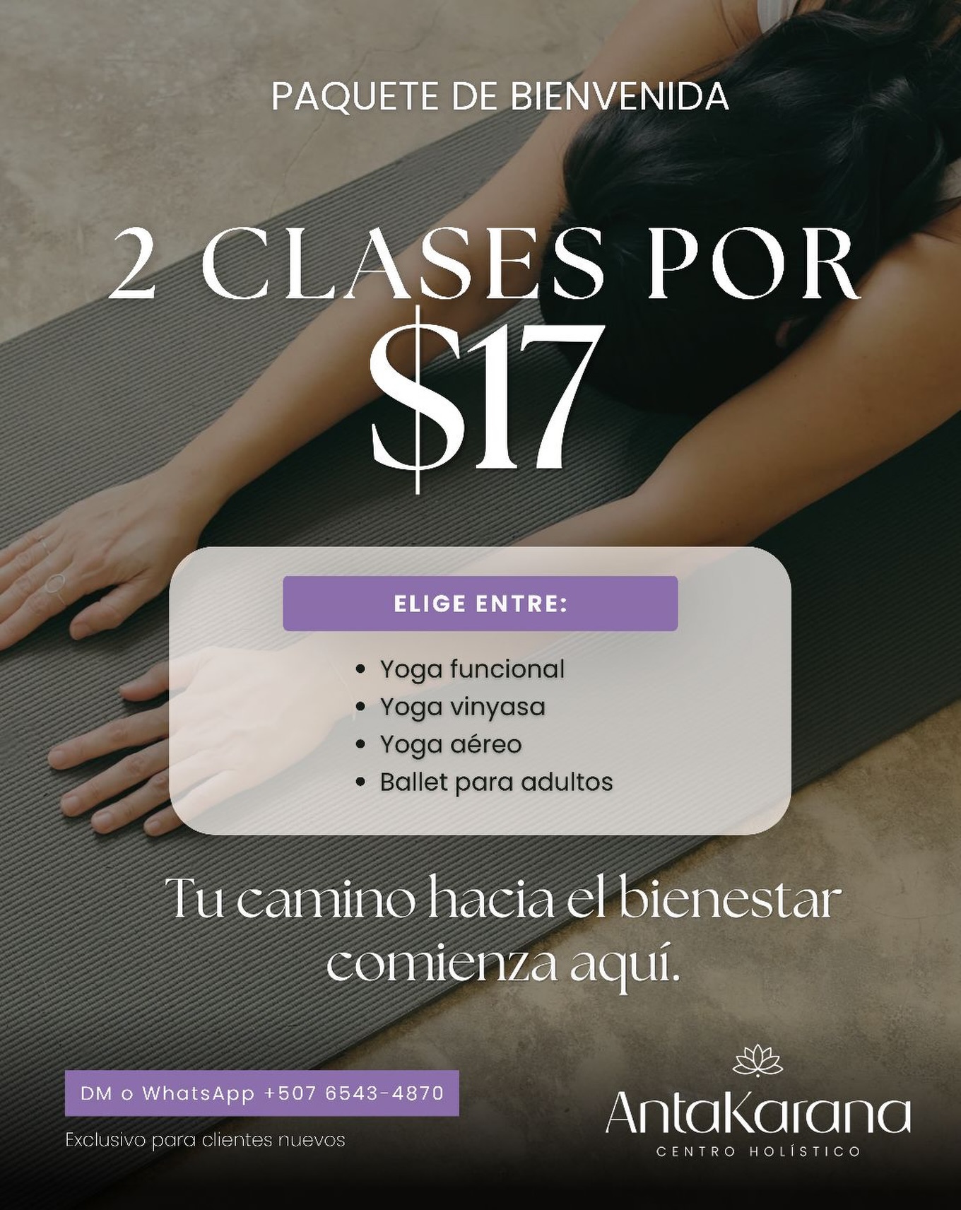 Antahkarana - Estudio de Yoga y Talleres de Crecimiento Personal Facebook ad: Tu momento de bienestar comienza aquí