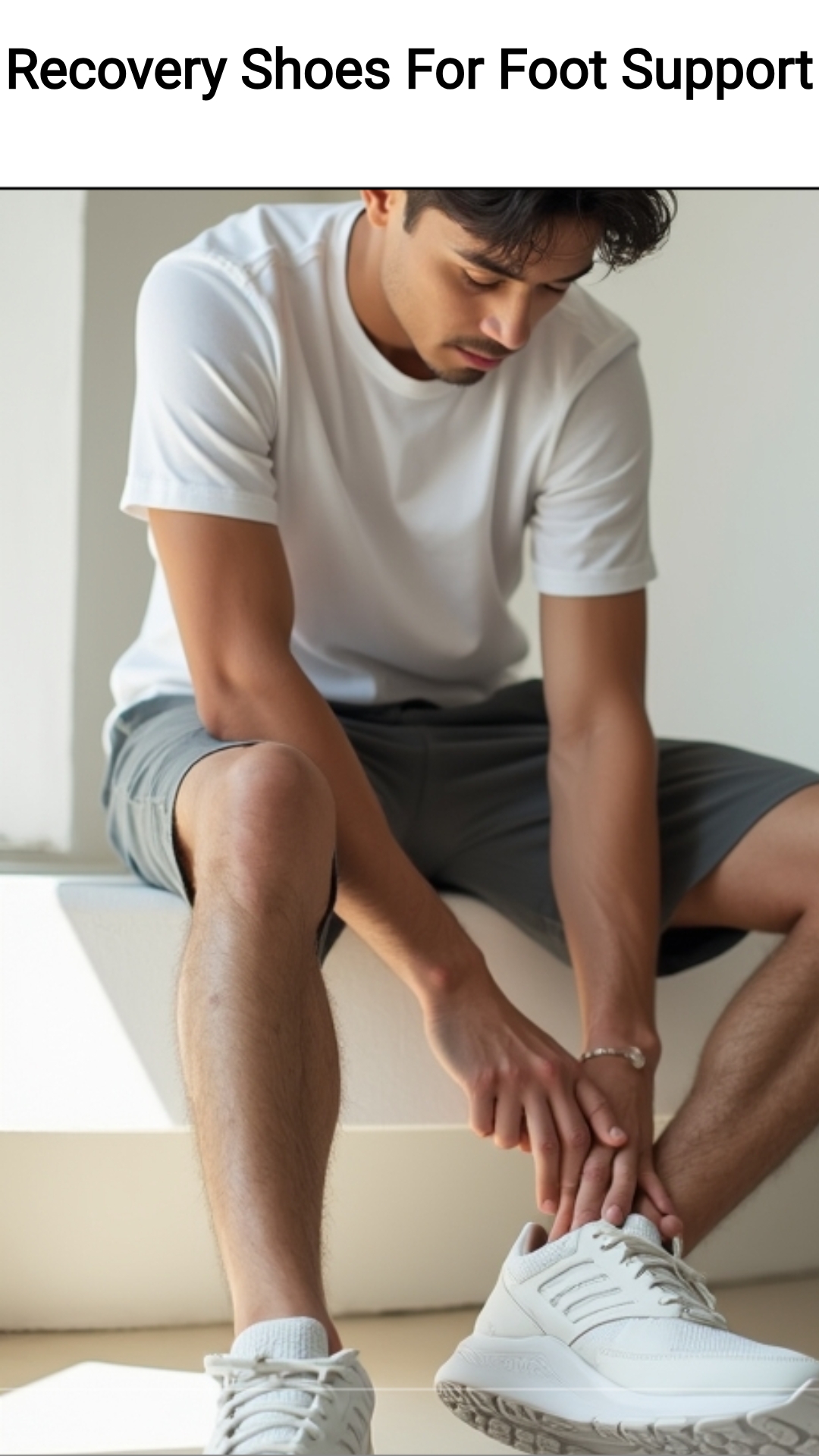 ExploreAnswers Inflow Facebook ad: Step Into Relief: Recovery Shoes For Foot Support.