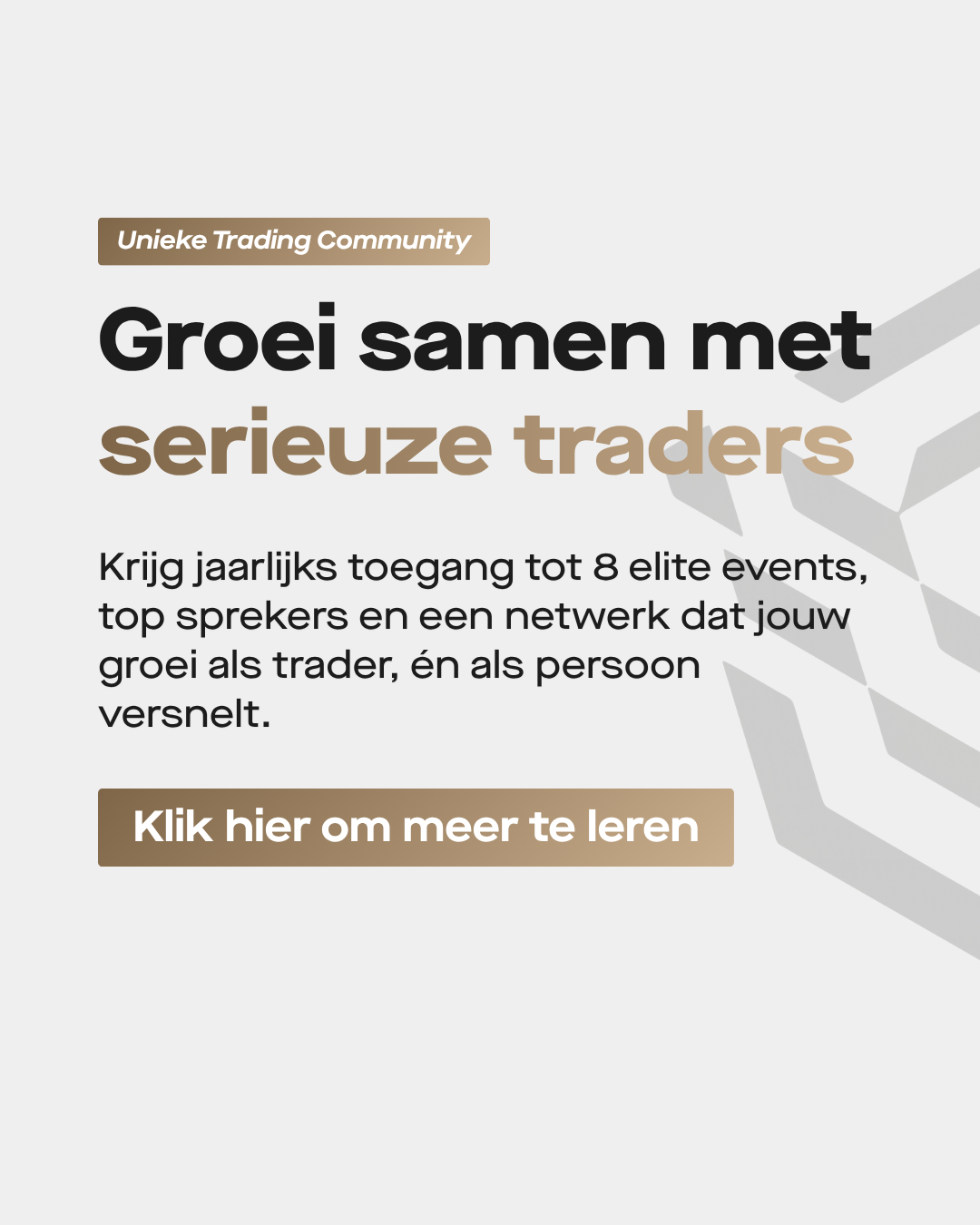 Gamechangers Facebook ad: Groei samen met serieuze traders