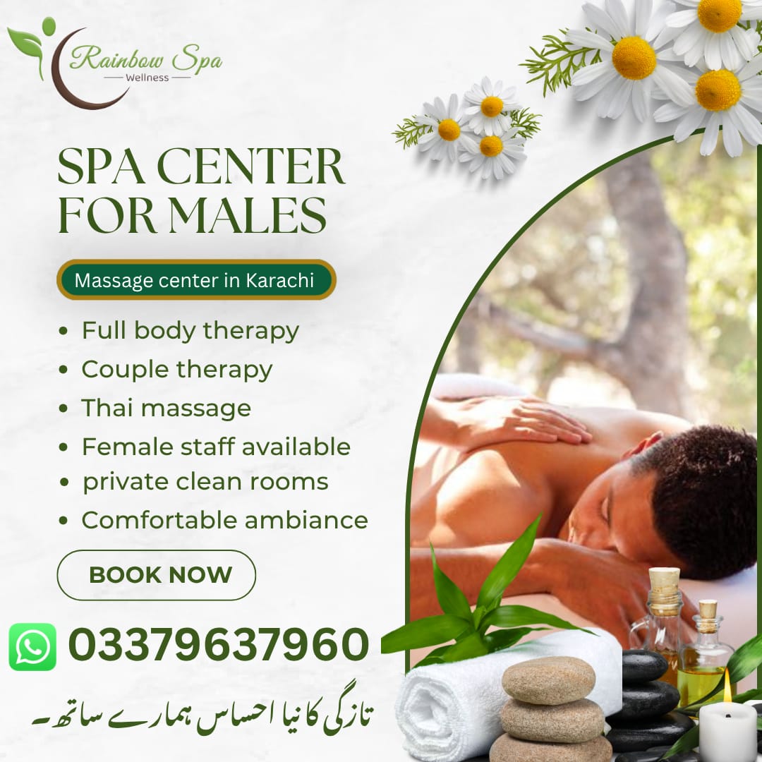 Rainbow Salon Spa Center Clifton Karachi Facebook ad: Men’s Wellness Starts Here