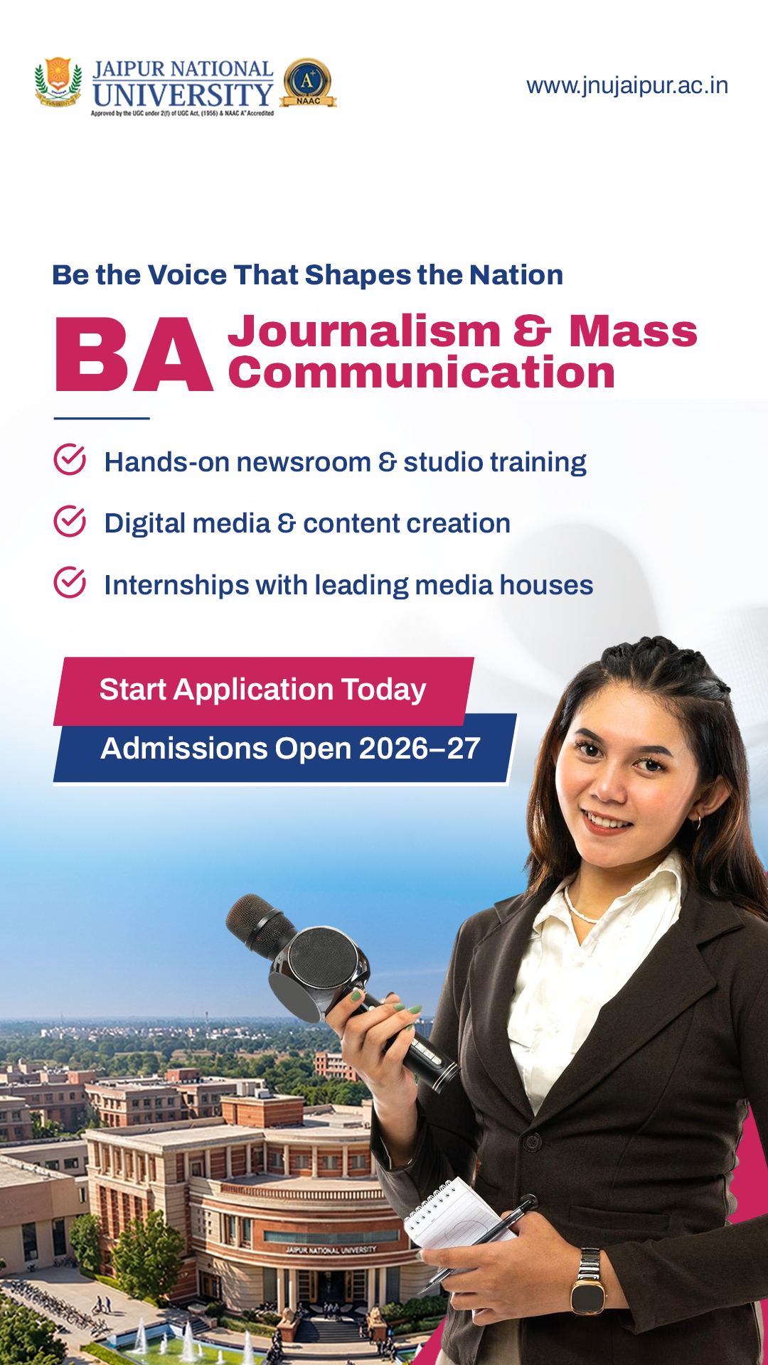Jaipur National University Facebook ad from Apr 7, 2026