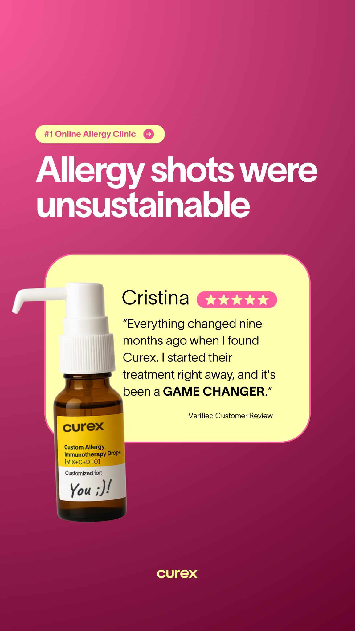 Curex Allergy Facebook ad