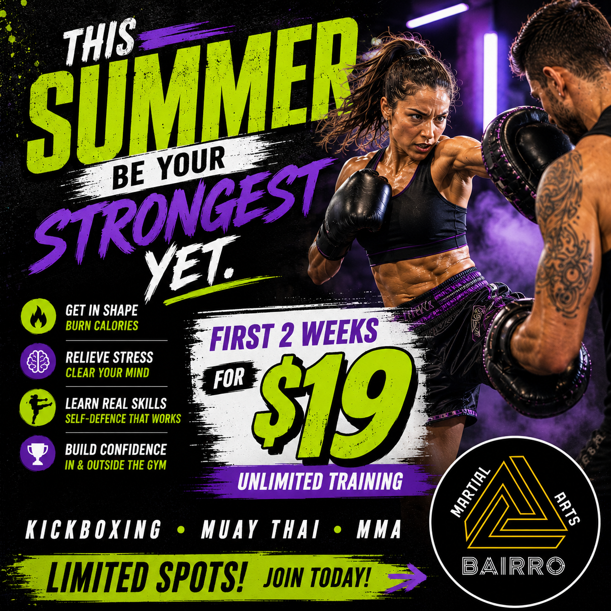 Bairro Brazilian Jiu-Jitsu & Muay Thai Kickboxing Facebook ad