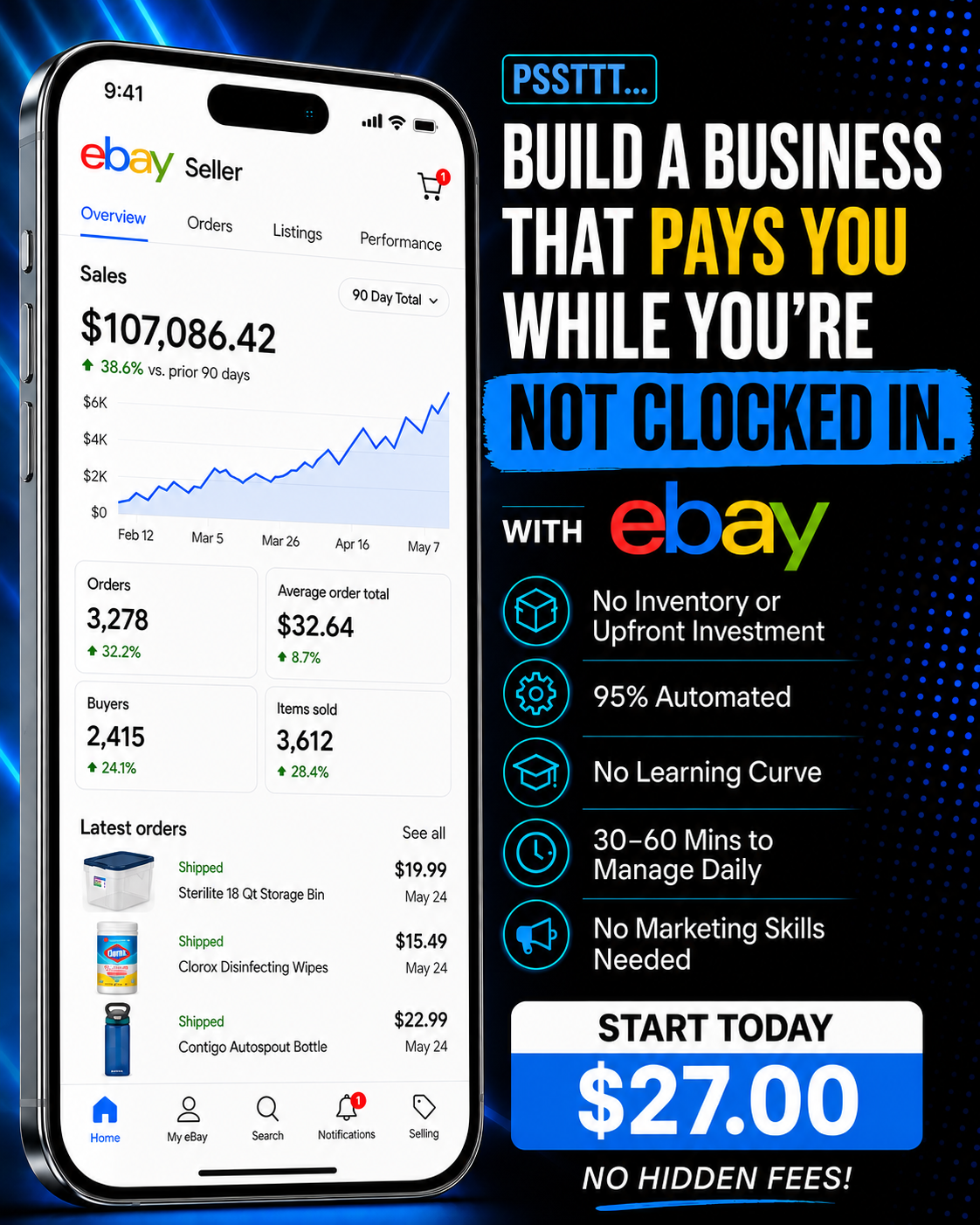 Resell Signals Facebook ad: Start and Grow Your AI Ebay Store
