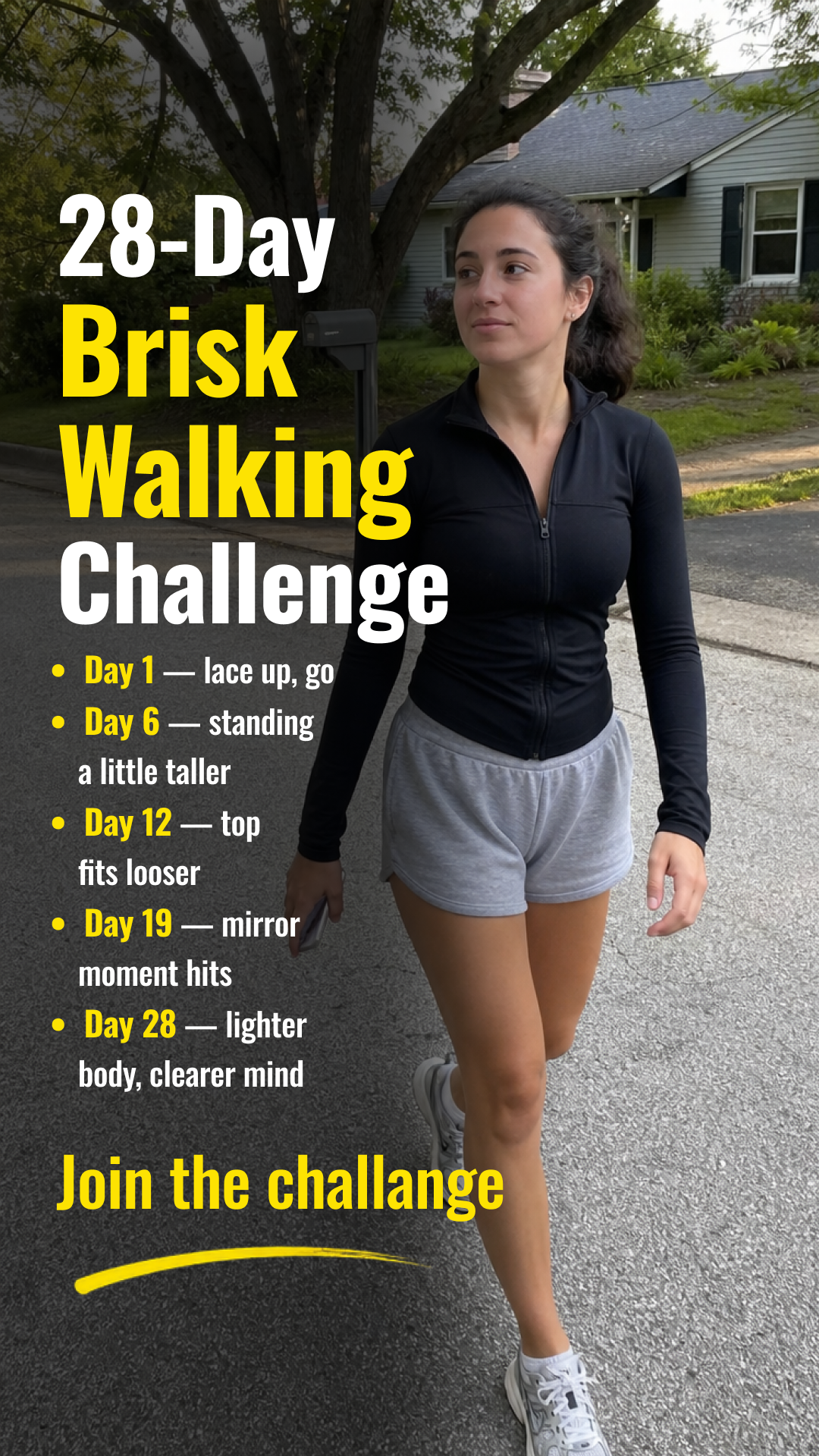 Heather Walks Facebook ad: Let's walk?