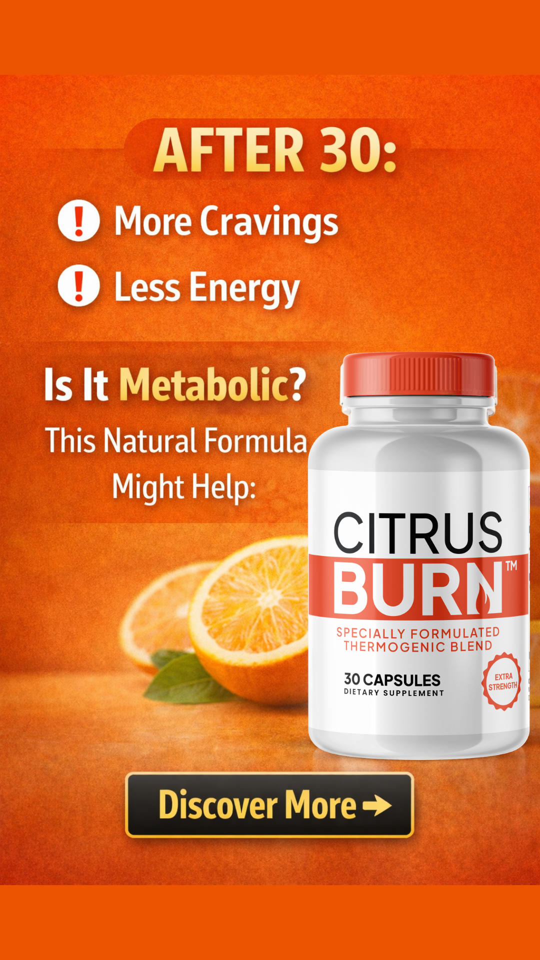 Wellness Discoveries Facebook ad: Support Metabolism After 30