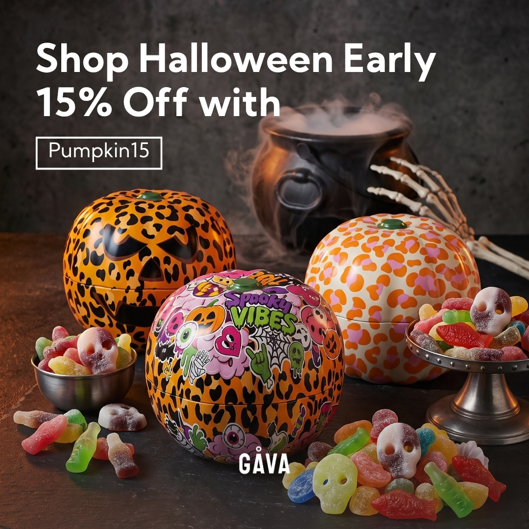 Gavagifting Facebook ad: 15% Off With Code PUMPKIN15