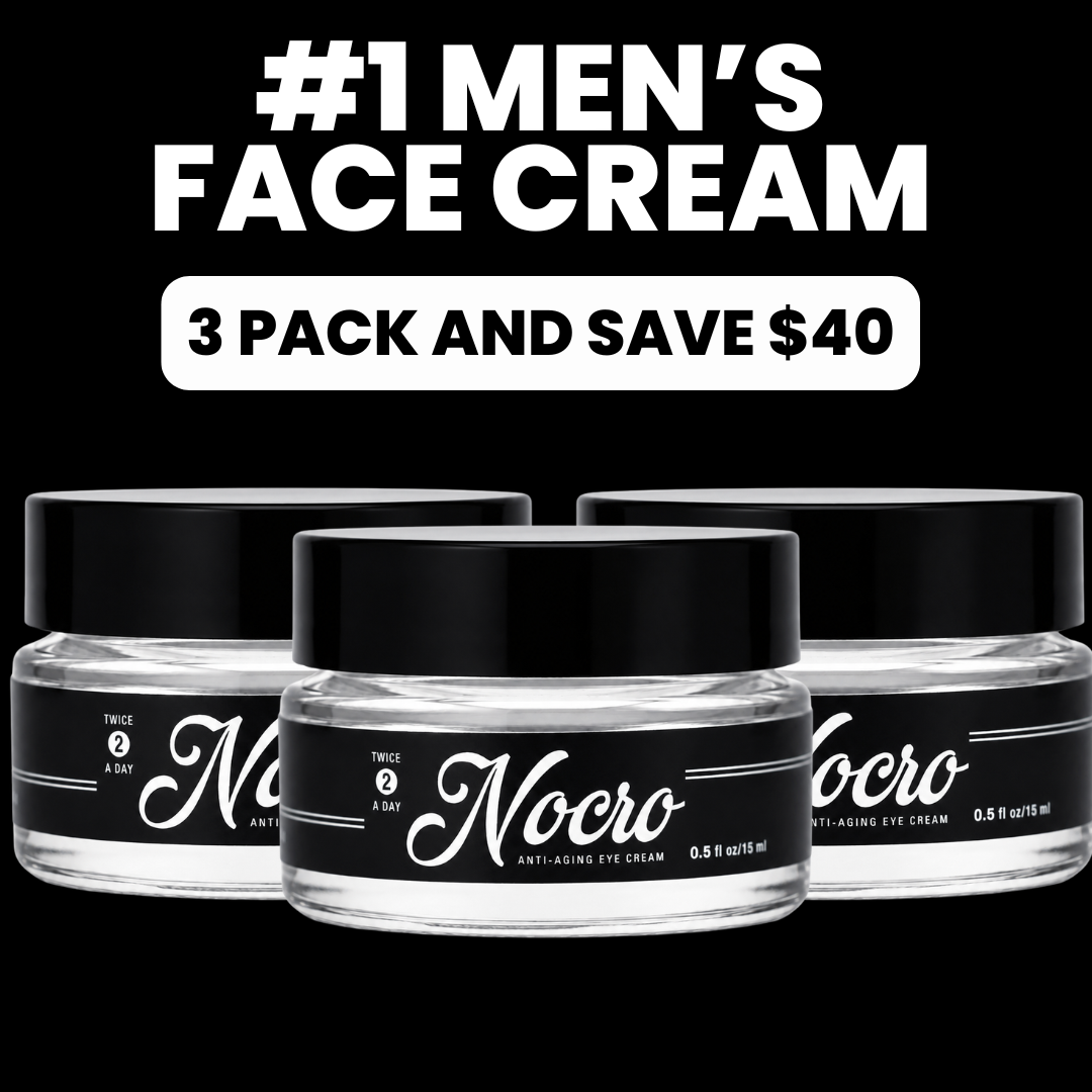 Nocro Mens Products Facebook ad: Your under-eyes are snitching on you