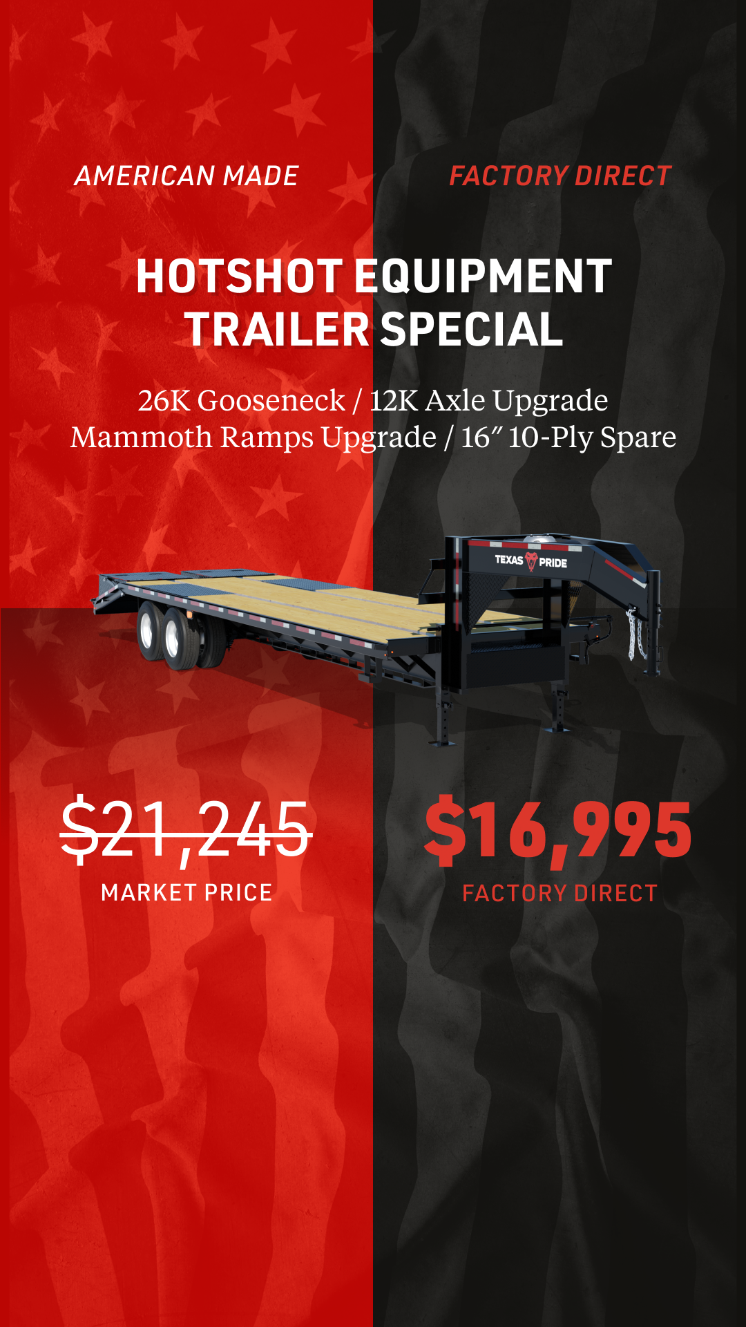 Texas Pride Trailers Facebook ad from Jun 28, 2026