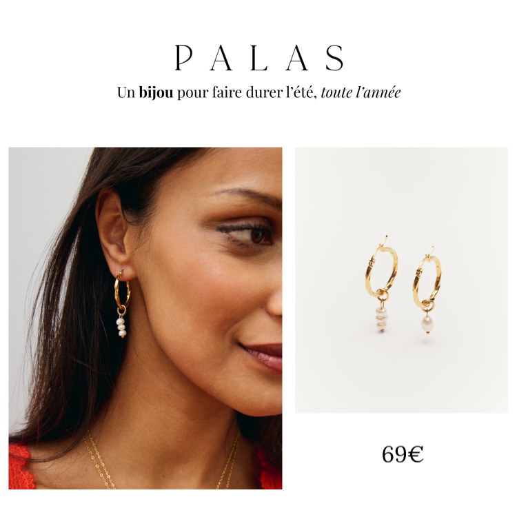 PALAS Facebook ad: Découvrez nos bijoux ensoleillés assemblés méticuleusement…