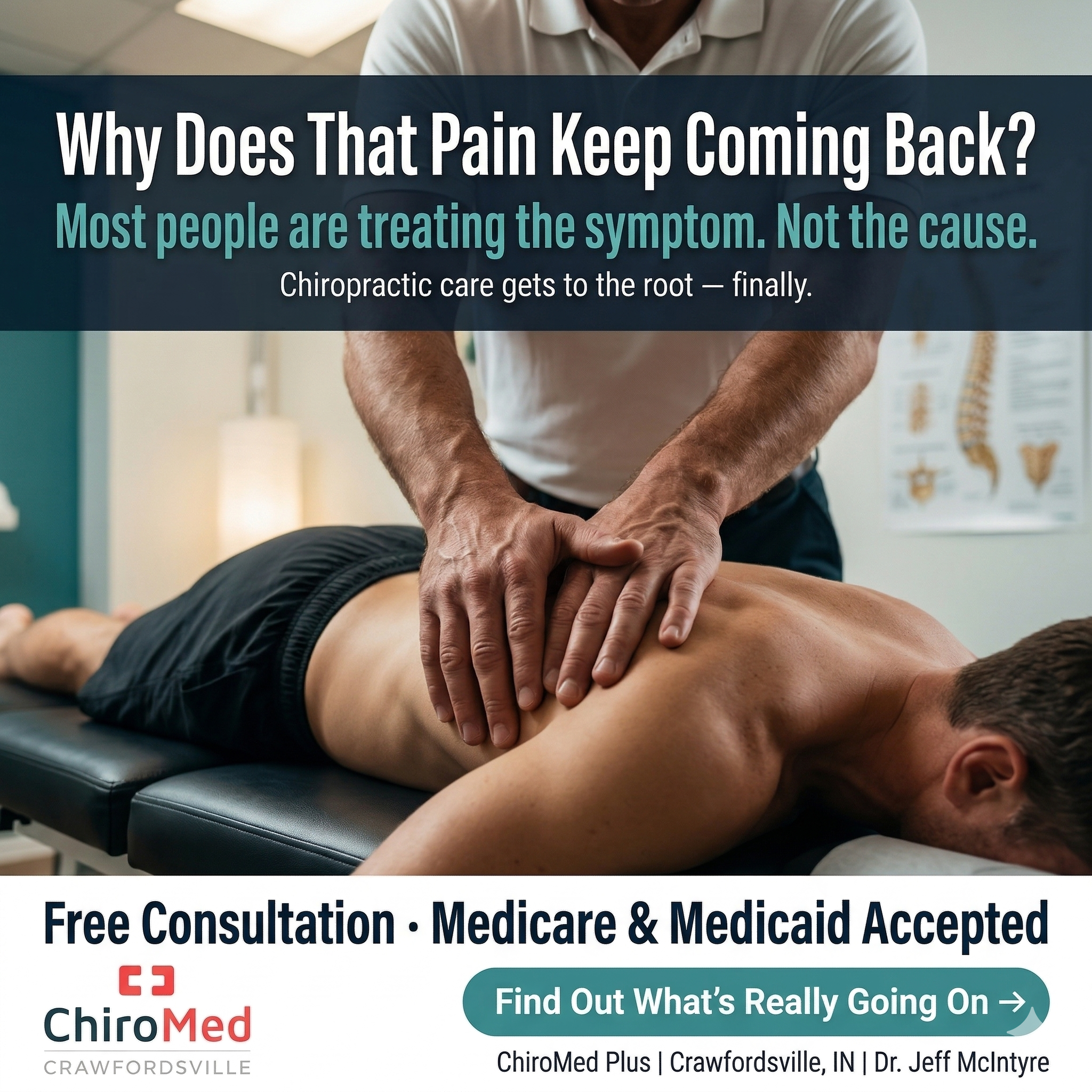 ChiroMed Crawfordsville Facebook ad: Ready to Get Back to the Life You Love?