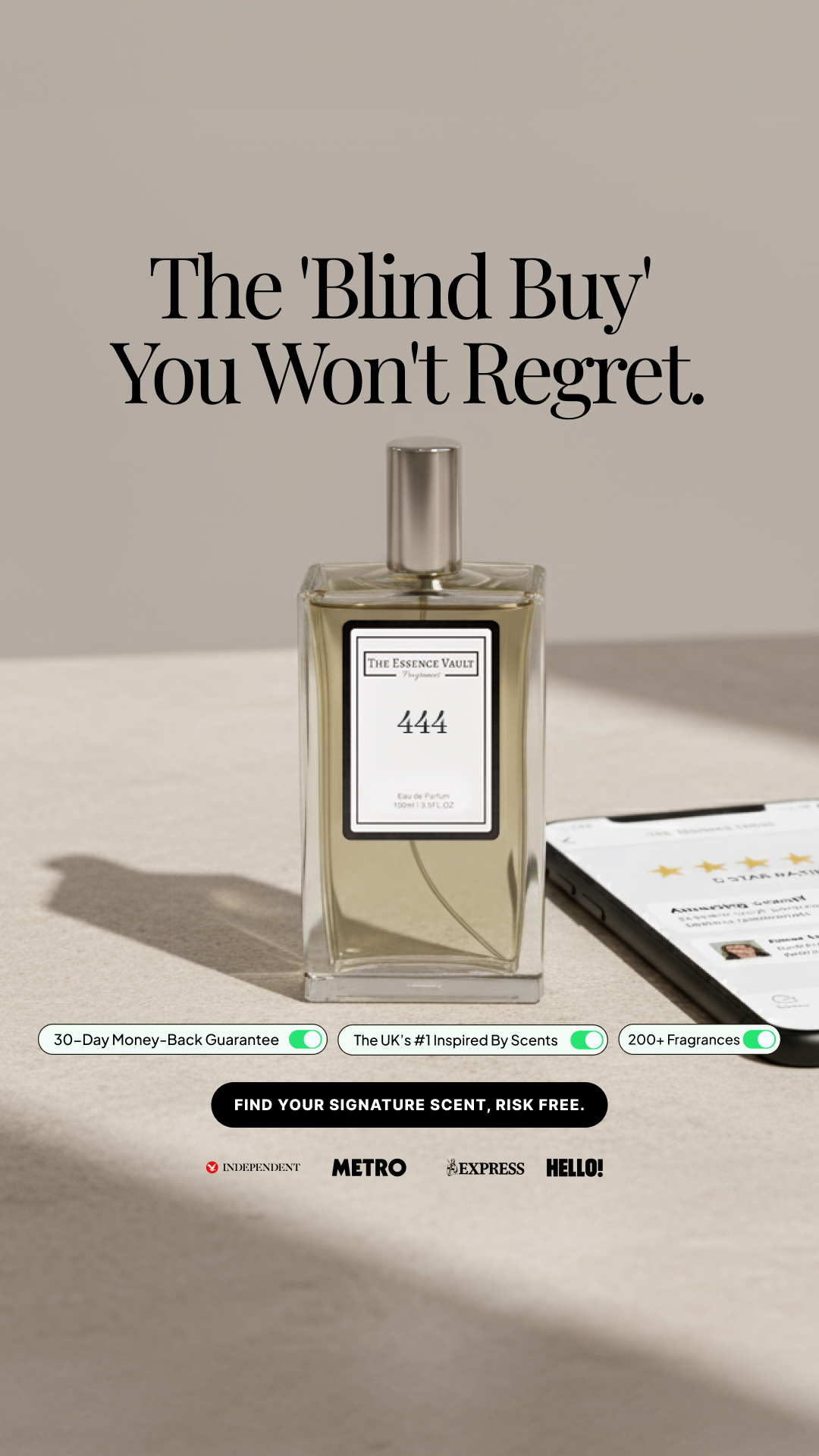 The Essence Vault Facebook ad
