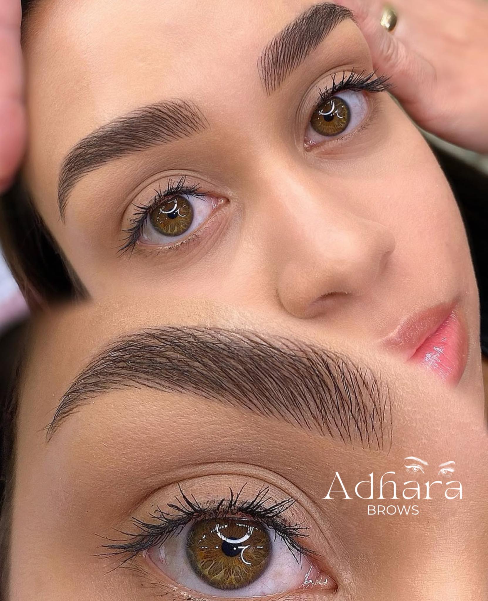 Adhara Brows Facebook ad: DISEÑAMOS TUS CEJAS PERFECTAS ¡Recuerda!