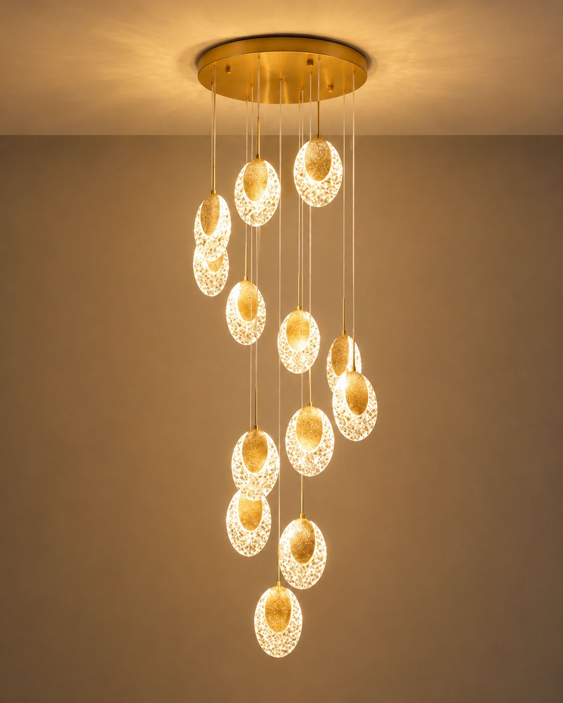 M2 Lights N Arts Facebook ad: Luxury crystal linear chandelier arrived in stock